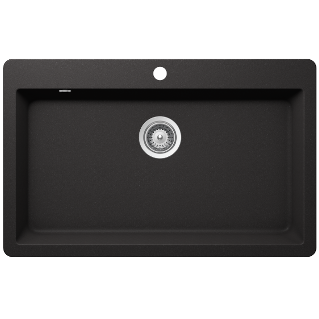 Schock virtus Schock Virtus Large Bowl 1TH Nero Kitchen Sinks