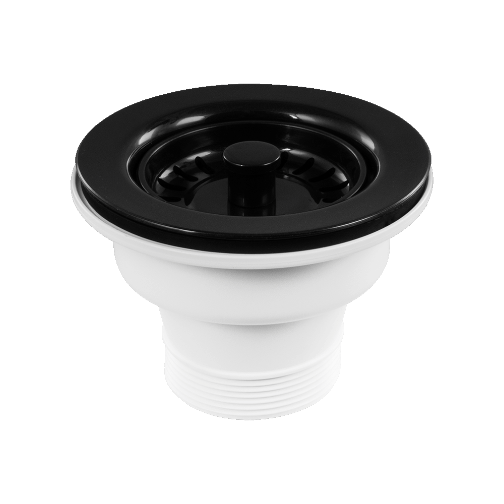Abey abey-abey Plug & Waste 90x50mm Black Sink Accessories