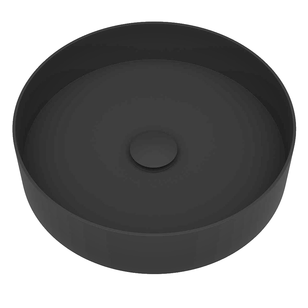 Gareth Ashton stainless-steel Round Stainless Steel Basin Matt Black Basins