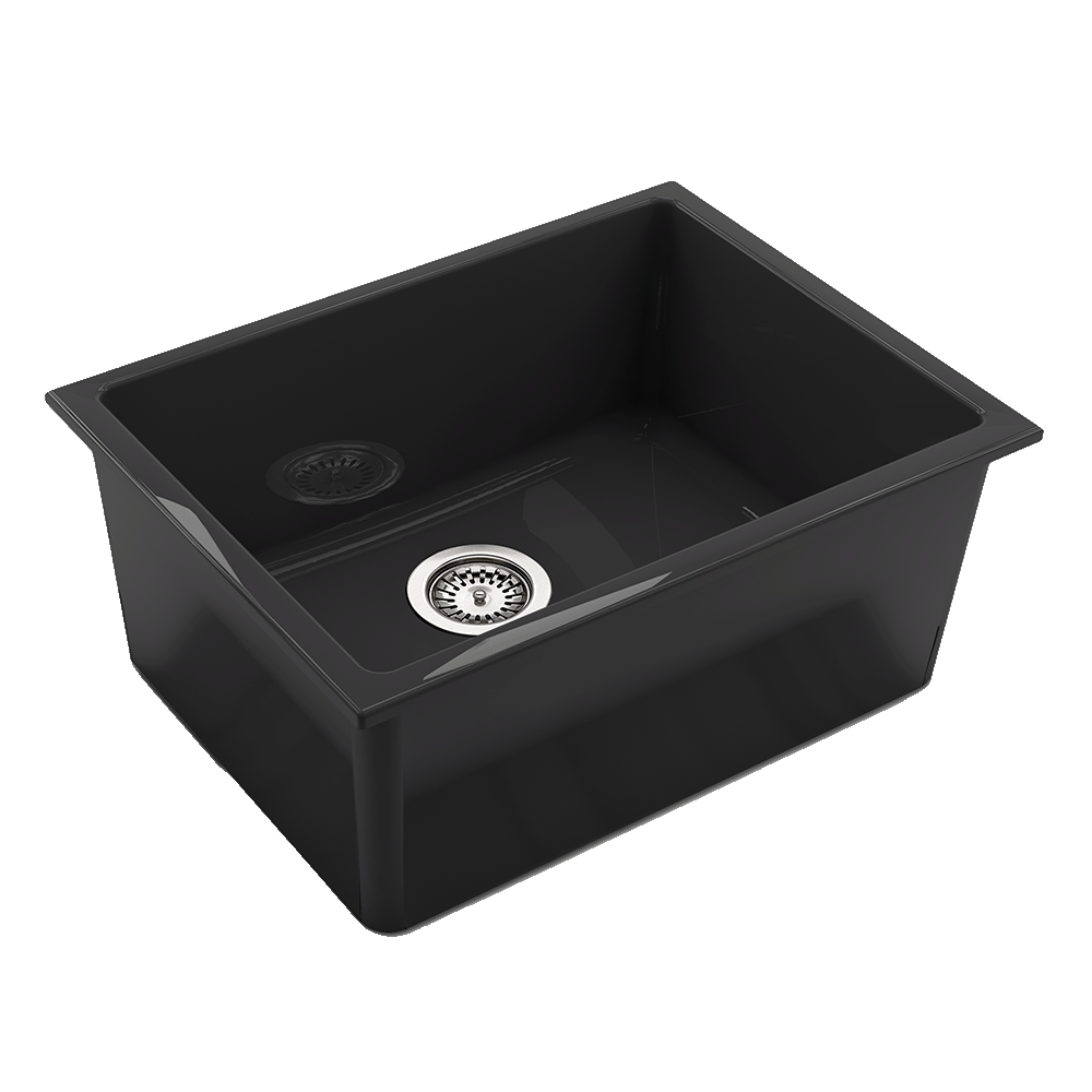 Chambord chambord-constance Chambord CONSTANCE Large Bowl Fireclay Black Kitchen Sinks