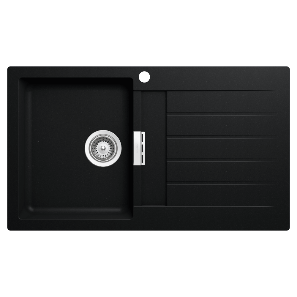 Schock signus Schock Signus Puro Single Left Hand Bowl & Drainer 1TH Kitchen Sinks