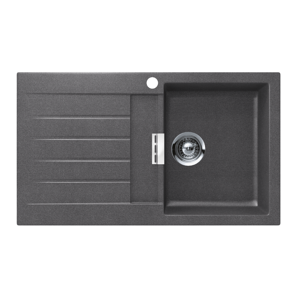 Schock signus Schock Signus Stone Single Right Hand Bowl & Drainer 1TH Kitchen Sinks