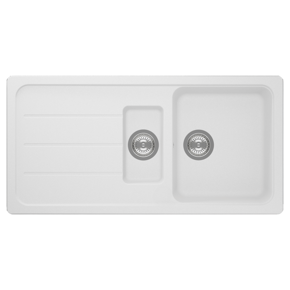 Schock formhaus Schock Formhaus Left Hand One & One Quarter Bowl & Drainer NTH Alpina Kitchen Sinks