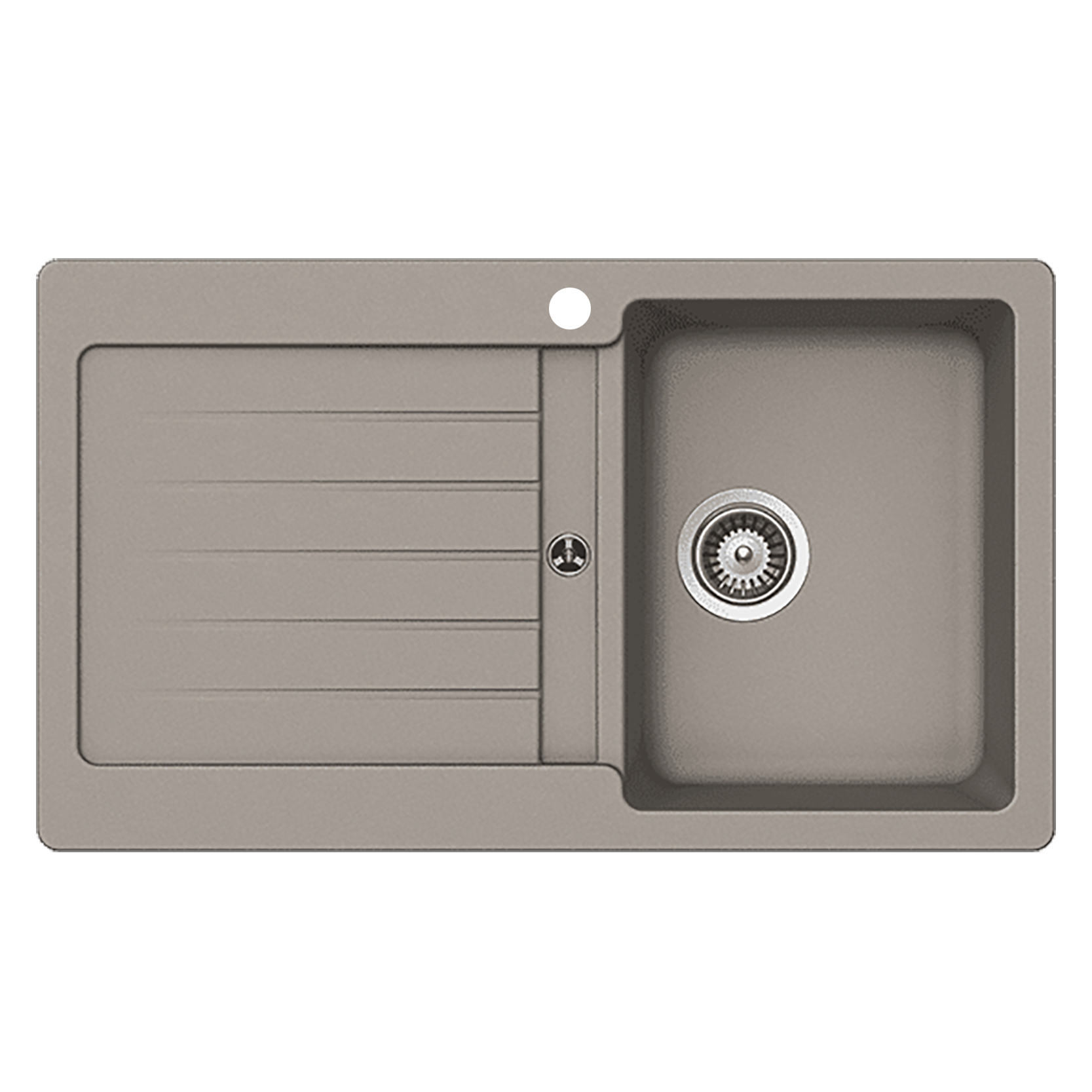 Schock typos Schock Typos Single Bowl with Drainer Concrete Right Hand Bowl 1TH Kitchen Sinks