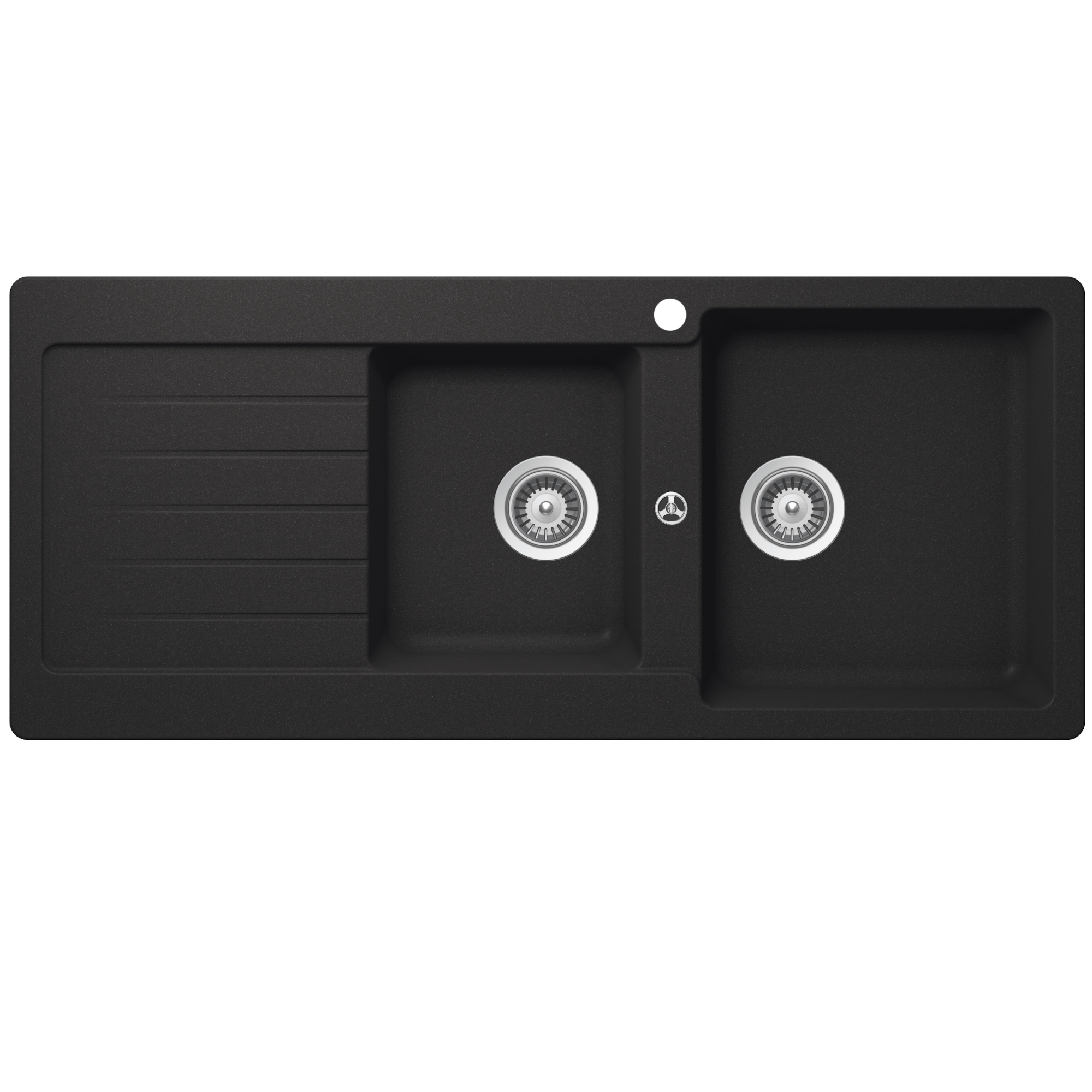 Schock typos Schock Typos 1 & 3/4 Bowl Onyx Right Hand Bowl & Drainer 1TH Kitchen Sinks