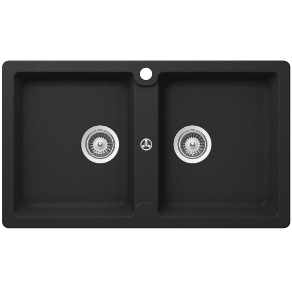 Schock typos Schock Typos Double Bowl 1TH Onyx Kitchen Sinks