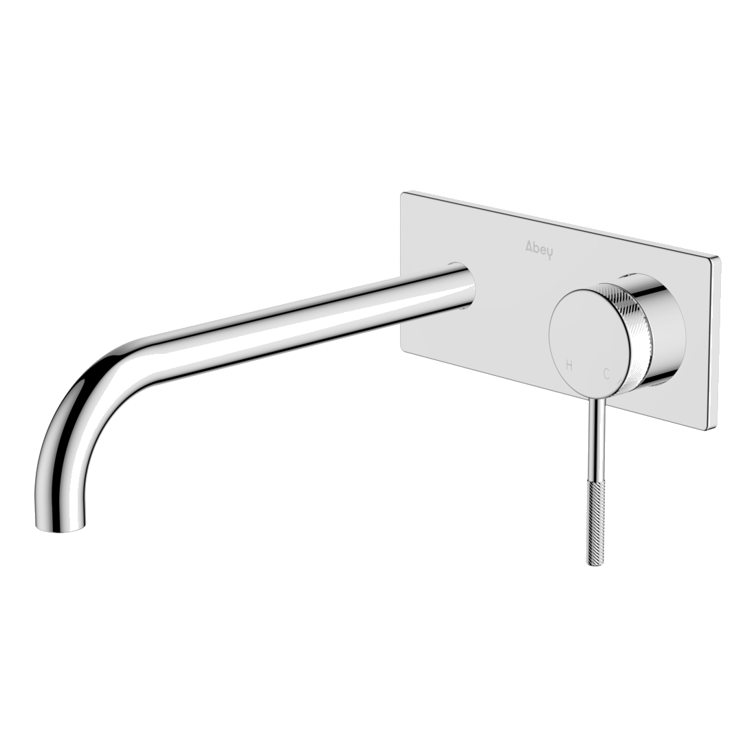 Abey abey-poco-knurled Poco Knurled Wall Basin/Bath Set 220mm Lead Free Wall & Basin Mixers