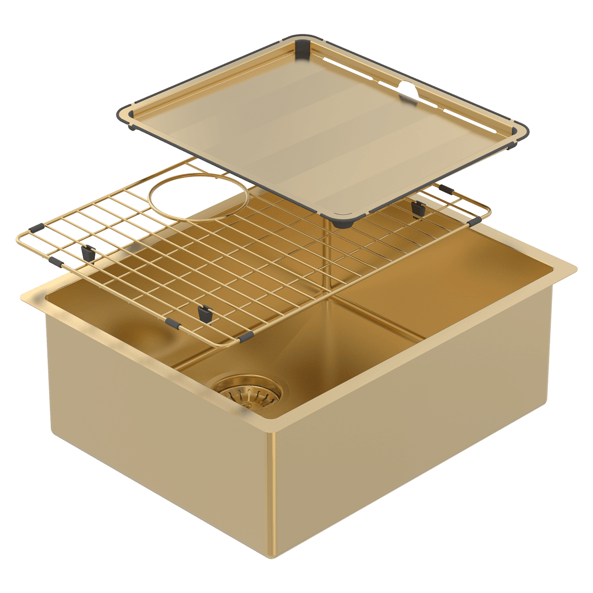 Abey piazza-finishes Piazza Single Bowl Gold Kitchen Sinks