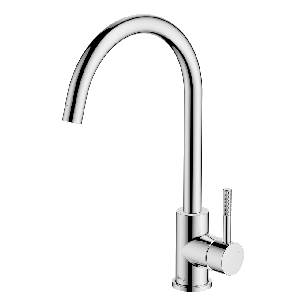 Abey lucia Lucia Knurled Handle Goose Sidelever Mixer Lead Free Kitchen Taps & Mixers