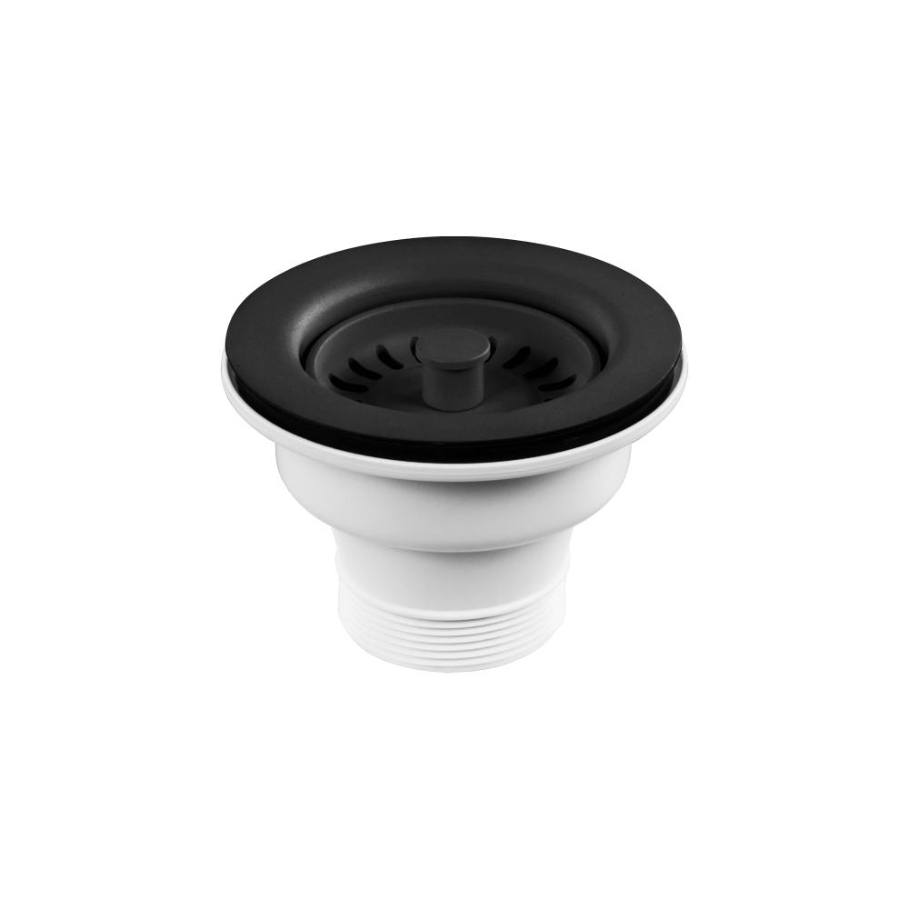 Abey abey-abey Plug & Waste 90x50mm Matt Black Sink Accessories
