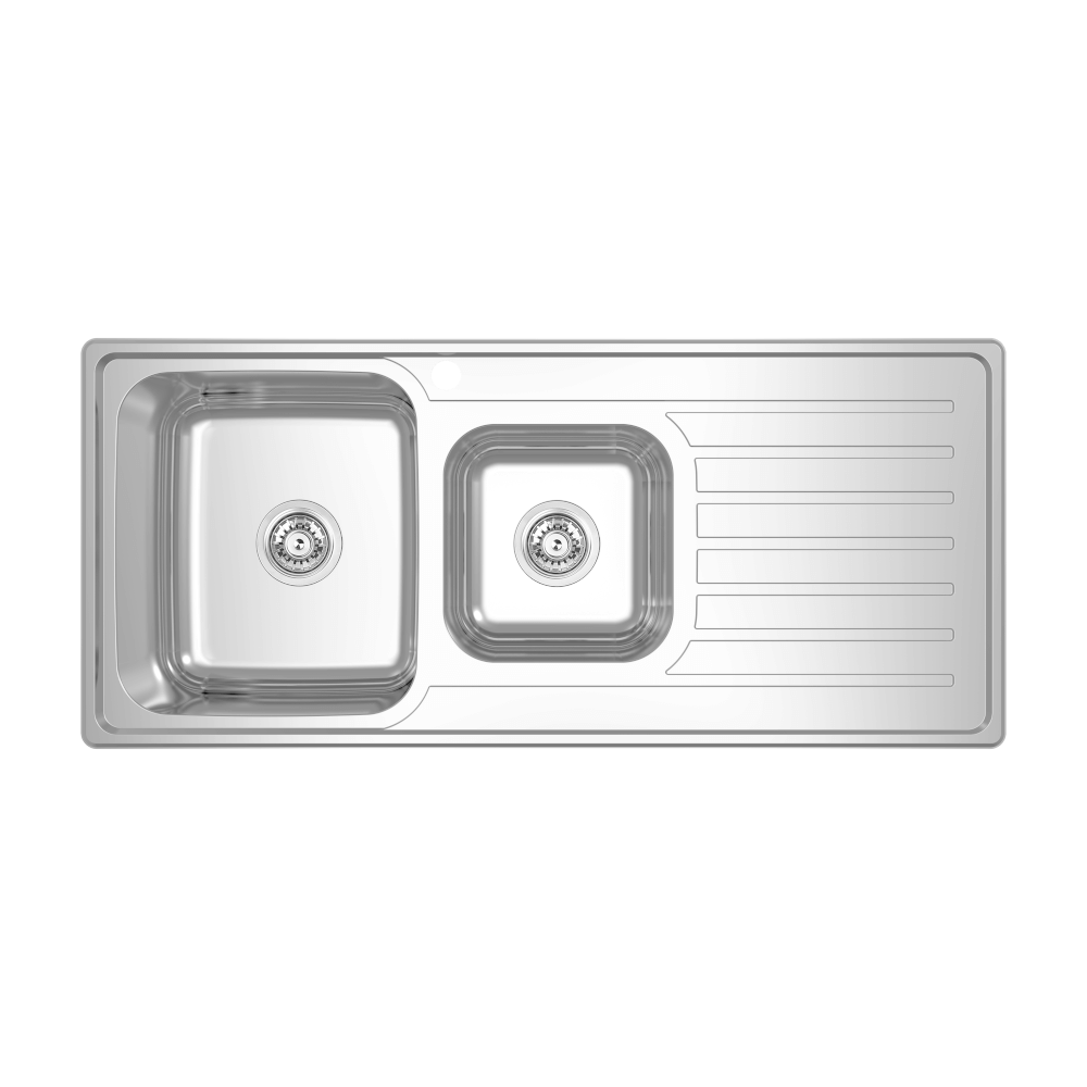 Abey abey-ec EC One & Three Quarter Left Hand Bowl & Drainer Kitchen Sinks