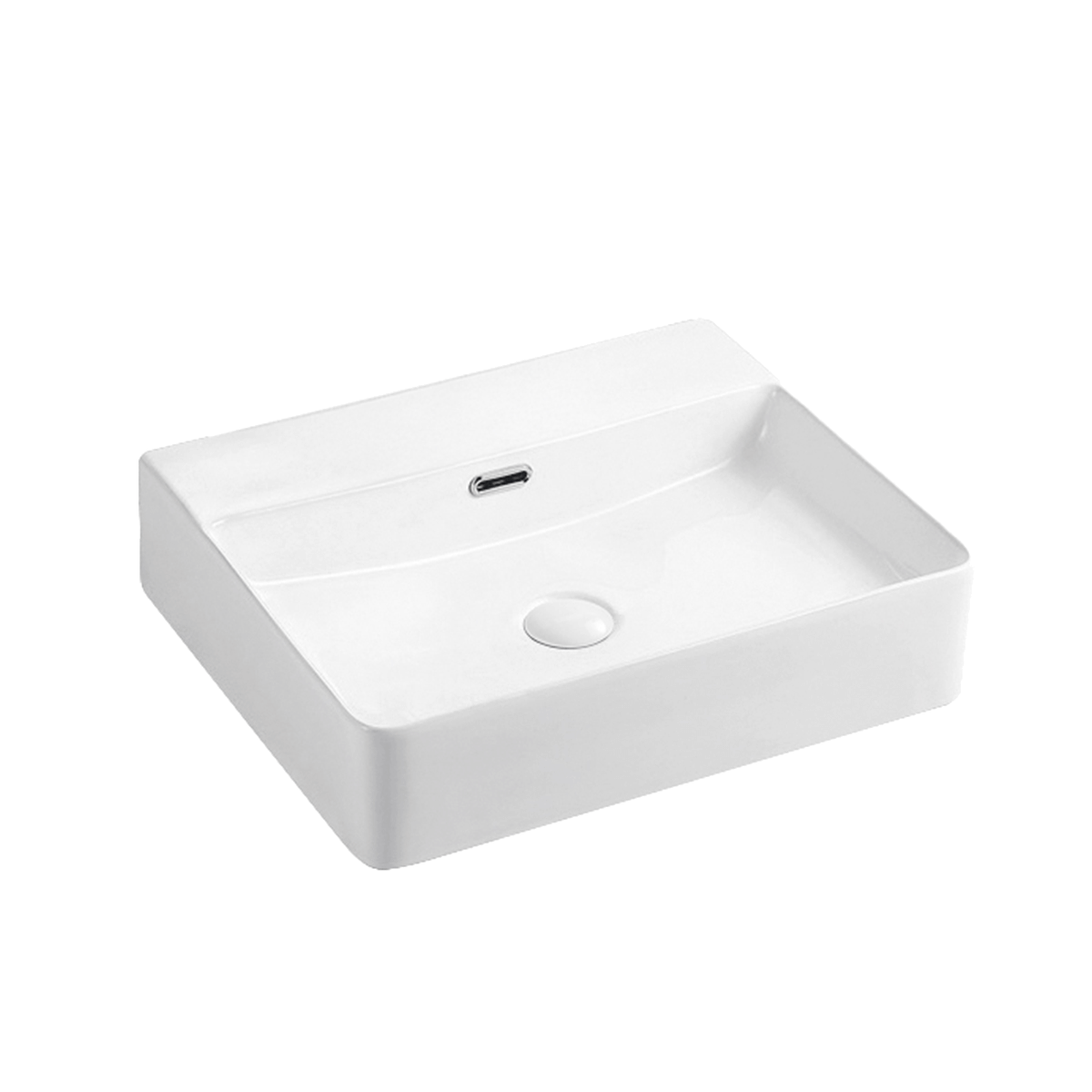 Abey abey-vela Vela Wall Hung Rectangle Basin with Overflow 1TH Basins
