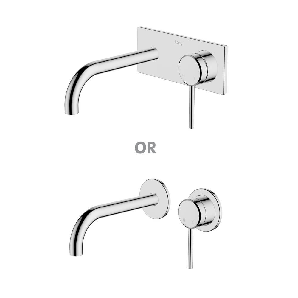 Abey abey-poco Poco Wall Basin/Bath Set 165mm Lead Free Wall & Basin Mixers