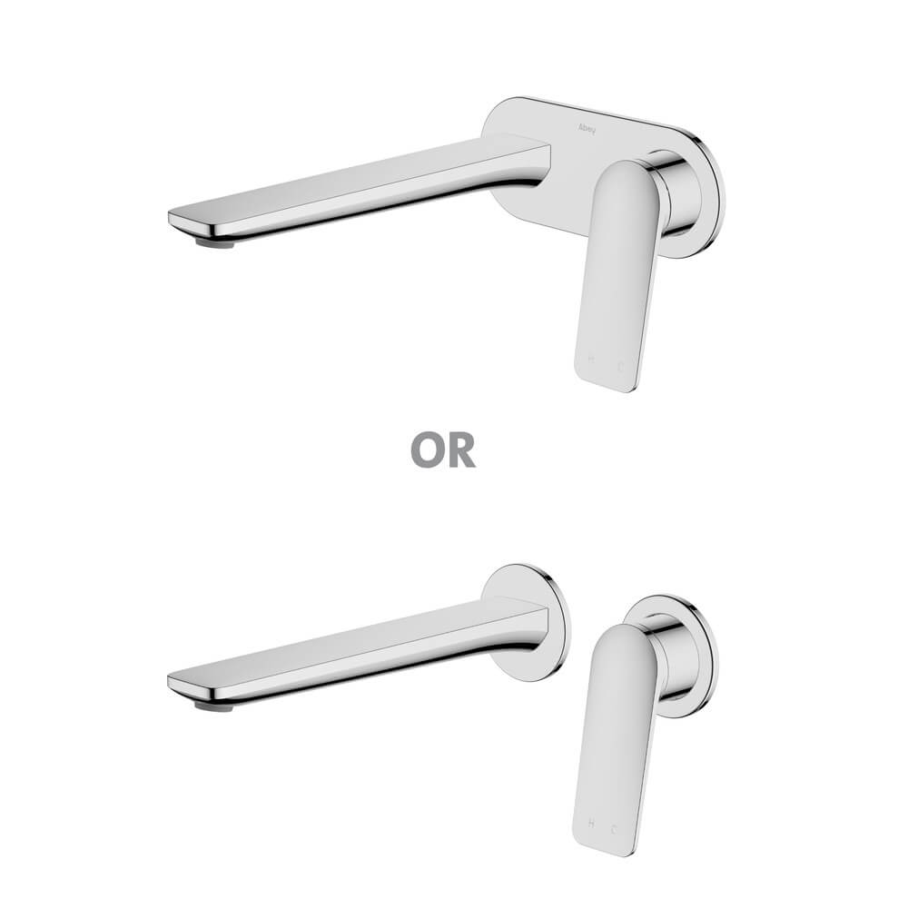 Abey abey-vela Vela Basin/Bath Set with 220mm Wall Spout Lead Free Wall & Basin Mixers