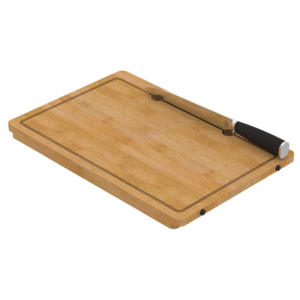 Abey Boutique abey-baccess Boutique Bamboo Cutting Board & Chef's Knife Set Sink Accessories