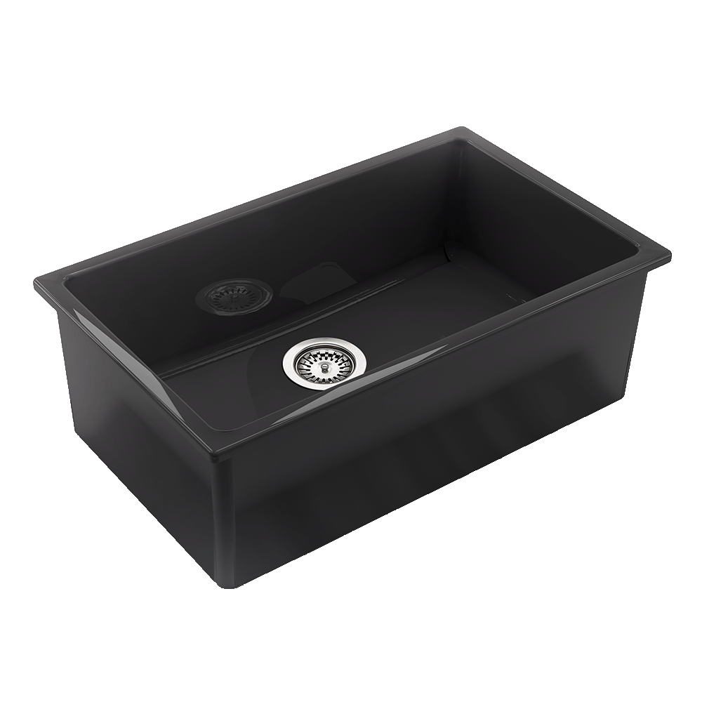 Chambord chambord-constance Chambord CONSTANCE Large Bowl Fireclay Black Kitchen Sinks