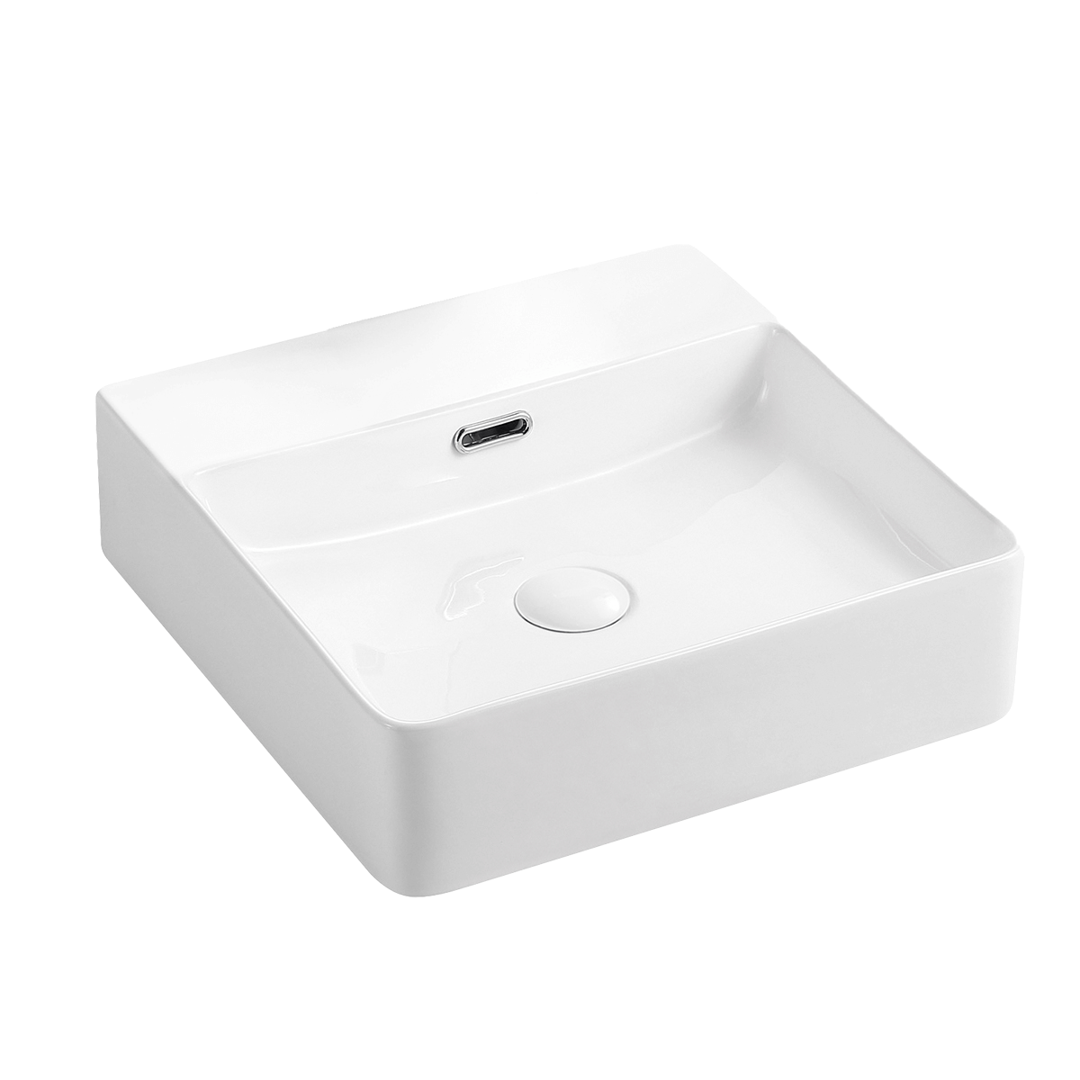 Abey abey-vela Vela Wall Hung Square Basin with Overflow 1TH Basins