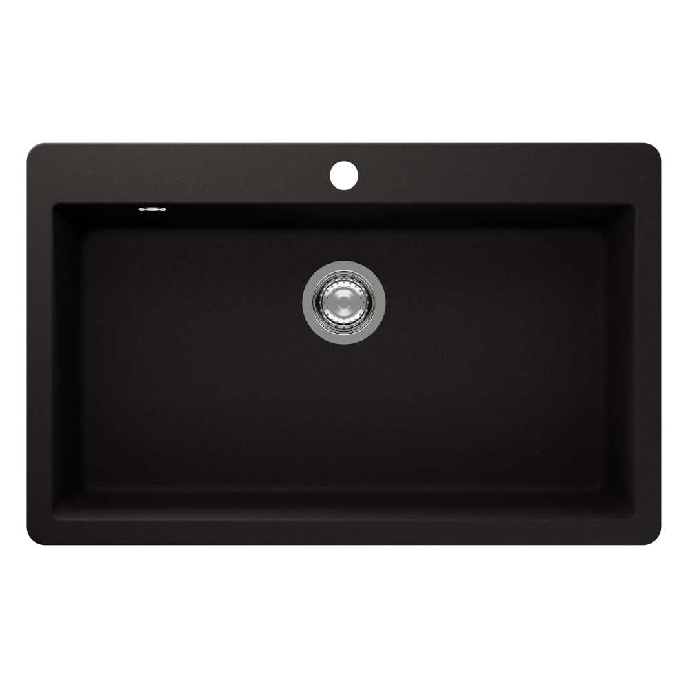 Schock virtus Schock Virtus Large Bowl 1TH Nero Kitchen Sinks