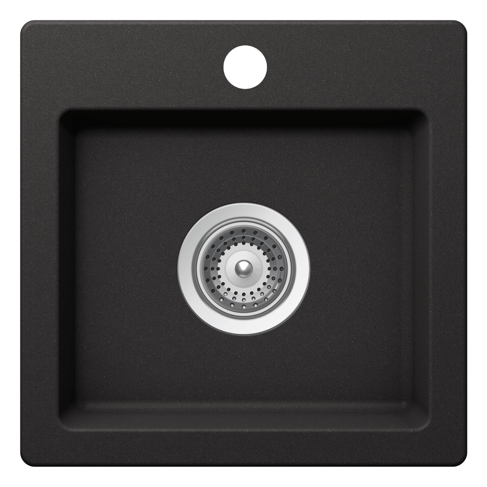 Schock virtus Schock Virtus Small Bowl 1TH Nero Kitchen Sinks