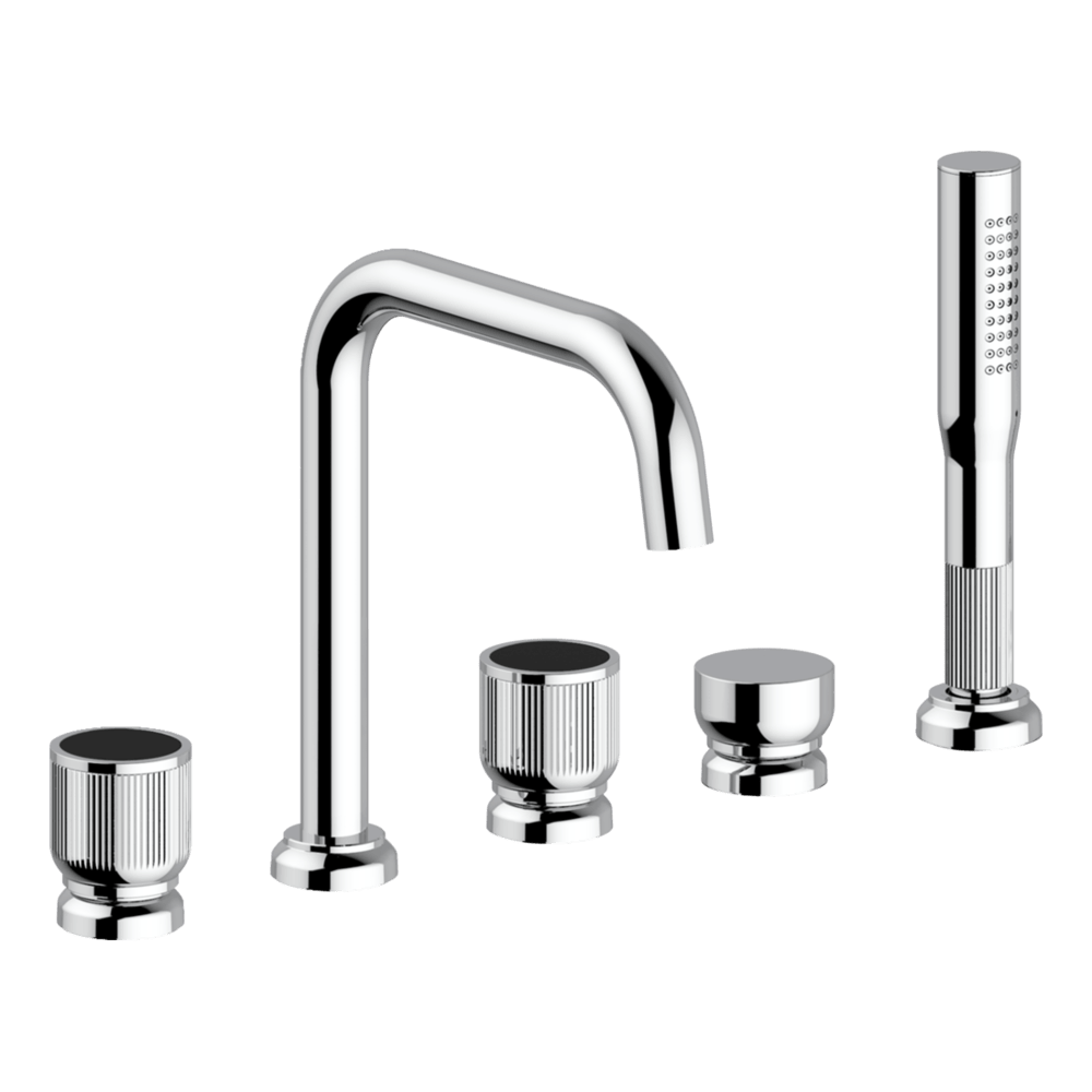 Armando Vicario lumiere Lumiere Five Piece Bath Mixer Set Wall & Basin Mixers