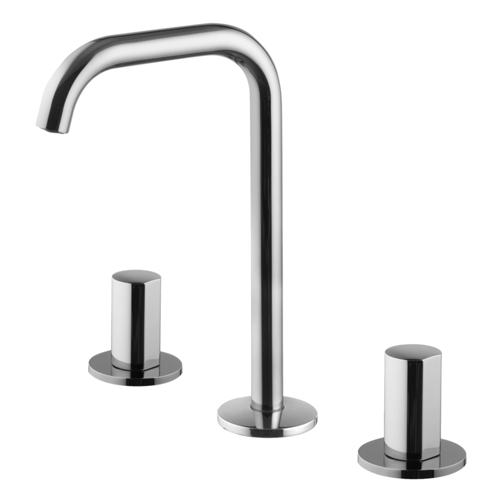 FIMA fima-so 3 Hole Basin Set Spout B 18mm with S4 Handles Wall & Basin Mixers