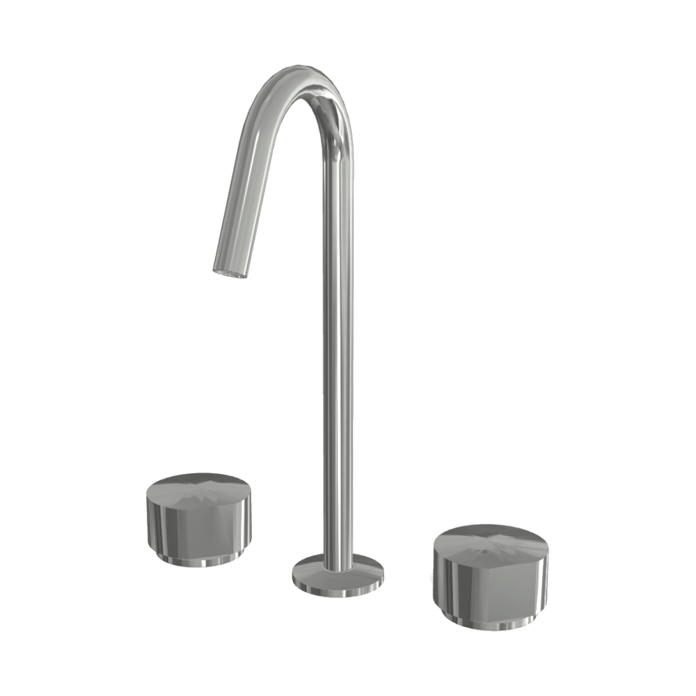 FIMA fima-so 3 Hole Basin Set Spout C 18mm with S2 Handles Wall & Basin Mixers
