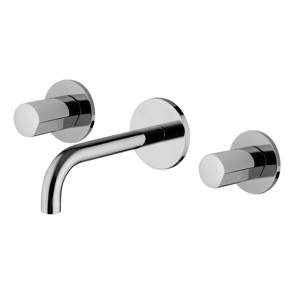FIMA fima-so 3 Piece Wall Set 150mm Spout with S4 Handles Wall & Basin Mixers