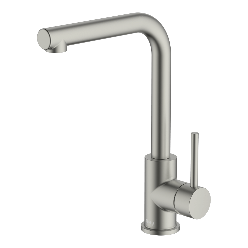 Lucia side lever sink mixer in brushed nickel